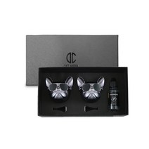 디씨네트워크 차량용 불독 방향제 무광실버 2개 오일향, 1세트, 가든스윗피