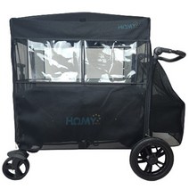 허미 클래식 유아용 웨건 + 방충커버, 블랙에디션