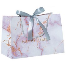 종이 쇼핑백 10p, 04 핑크(바탕) + 실버(리본)
