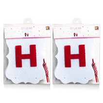 슈슈 생일 무지개 펠트 가랜드 W, 혼합색상, 2개