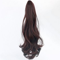 하이유니 여신웨이브 포니테일 가발 48cm, 다크브라운, 1개