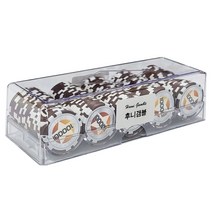 후니갬블 스타 숫자 10000 클레이 포커칩 100p + 아크릴케이스 세트