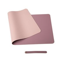 피삼십일 논슬립 가죽 데스크 매트 양면, 핑크 + 퍼플