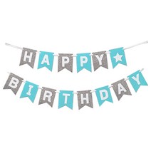 제이벌룬 펠트 리본 생일 파티 가랜드 그레이앤 네이비