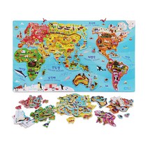 [가나세계지도] 스티커와 함께 한글과 영어 동시에 써 보고 익히기:퍼즐(세계 지도/세계 국기) 랜덤 제공, 가나북스