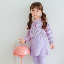 여아용 애니 스트라이프 티셔츠
