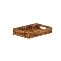 하우스레시피 PP라탄 두 줄 짜임 트레이, 브라운