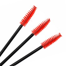 주앙오브제 썬더 미니속눈썹브러쉬, 50개, 04 검은 막대 큰 빨간색 브러시