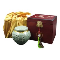 지리산 자연산 밤잡화꿀 상감청자포도 도자기 선물세트 1.2kg, 1세트