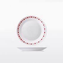 파이렉스 밀크글라스 소접시 2p, 하트