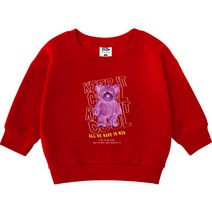 키즈크루 아동용 냉정한곰 맨투맨