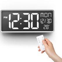 오리엔트 OWC 빅 올라운드 LED 무드등 디지털 벽시계 OT926, 화이트