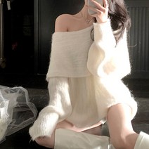 메이첼 여성용 터틀 롱 루즈 스웨터 01428