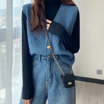 메이첼 브이넥 루즈핏 베스트 조끼 01371