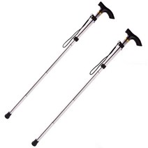 팅올 접이식 등산 등반 4단 지팡이 2p, 실버