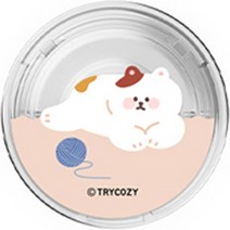 트라이코지 체인지 톡 탈부착 그립 휴대폰 거치대, 냥이의집콕 실뭉치, 1개