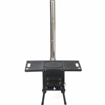힐링캠핑 접이식 내열창 화목난로 57.5 x 46 cm