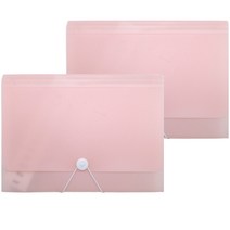 [리히트랩파일] 올러바웃 다기능 폴더 A4 파일 케이스, 2개, 핑크