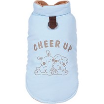 파스텔펫 반려동물 치얼업 극세사 패딩조끼, 블루