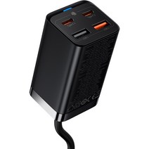 베이스어스 데스크탑 PD GaN3 Pro 65W 4포트 고속 충전기, 1개, 블랙