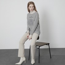 올리비아로렌 여성용 앞판 자수 자가드풀오버 VVCBLYWA171