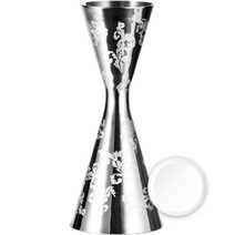 칼딘 더블 사이드 홈텐딩 칵테일 리프 지거 30/60ml + 산소 버블 클리너 세트, 실버, 1세트