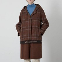 올리비아로렌 여성용 체크블럭 배색 핸드 코트 VVCEAYWA231