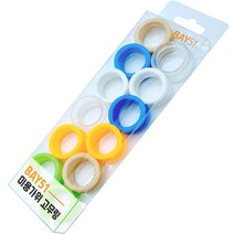 BAY51 만능 미용가위 고무링 6종 x 2p 세트, 화이트, 베이지, 블루, 그린, 오렌지, 투명, 1세트