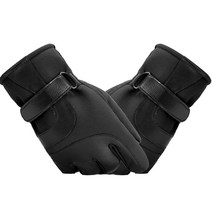 어리플 다색상 등산 운동 양손착용 장갑, 누디블랙