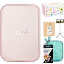 캐논 인스픽 P2 미니 포토프린터 로즈골드 + 기프트박스 랜덤발송 + 인화지 50p + 하드케이스 + 셀카봉 랜덤발송 + 미니앨범 랜덤발송 여행 세트, PP1003A