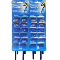 아베른 PEARLMAX 일회용 면도기 3층 칼날 블루, 24개입, 1개