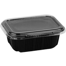스완 국 찜 탕 도시락 실링 배달 일회 용기 19157 1450ml x 50p 검정색 + 뚜껑 50p 세트, 50개입, 1세트