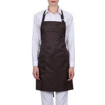 웰프런 목걸이형 버클장식 앞치마, 2개, 브라운