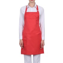 웰프런 목걸이형 버클장식 앞치마, 2개, 레드