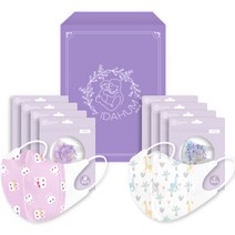 아이다움 일회용 캐릭터 초소형 2종 x 20p 윙타입 마스크 세트 유아용, 토순이, 기리니, 1세트