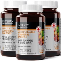인테로 종합 멀티비타민 앤 미네랄 260.10g, 180정, 3개