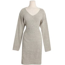 여성용 인스템 브이넥 모헤어 골지 샤인 니트 원피스 cpops8390k2c