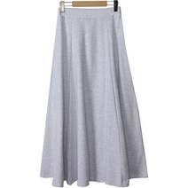 플랜데이 절개 플레어 A라인 2단 쭈리 밴딩 롱 스커트