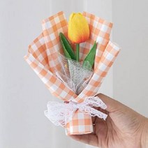 주앙오브제 카네 미니 꽃다발, 15 꽃잎 핑크 핑크 로즈 미스트 밀가루 종이