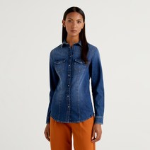 베네통 여성용 데님 셔츠 5IBFDQ02190