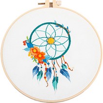 위즈앤위즈 누구나 DIY 프랑스자수 패키지 20cm, 드림캐처 01, 1세트