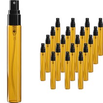 알루미늄캡 스프레이 용기 10ml, 20개, 브라운(용기) + 블랙(캡)