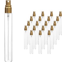 알루미늄캡 스프레이 용기 10ml, 20개, 투명(용기) + 골드(캡)