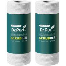 닥터퓨리 일회용 수세미 60p, 화이트, 2개