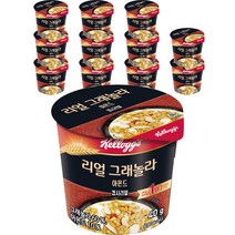 켈로그 리얼 그래놀라 아몬드 컵시리얼, 12개, 40g