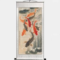 마켓피아 풍수 운세화 릴 걸이식 09 부를 부르는 바단잉어