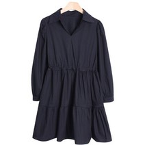 쏘마친 카라 라운드 스트링 플레어 미니 원피스 cpops8496k31