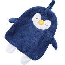 DM 펭귄 고리형 핸드타올, 네이비, 1개