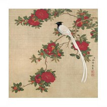 동양화 서예 그림 05 꽃 새