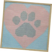 알로데 다용도 러그 발매트 DIY 스킬 자수 세트 30 x 30 cm, DS90, 1세트